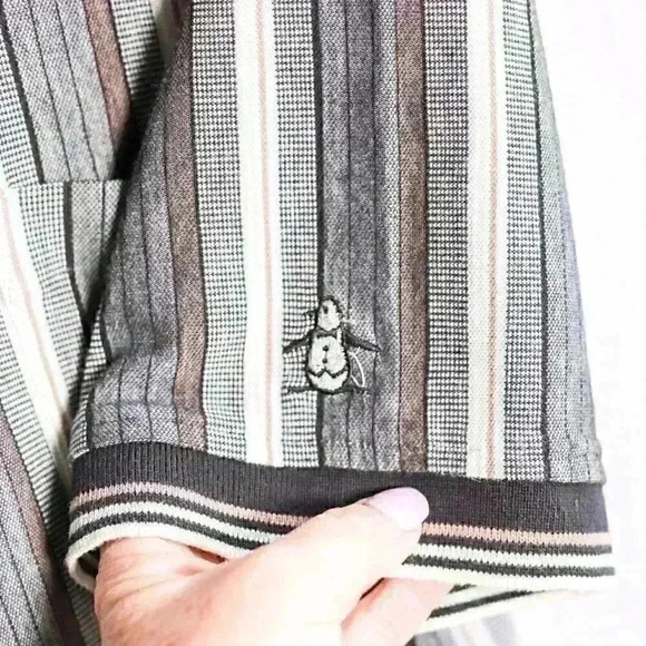 Vintage 70’s Mens Munsingwear Polo Grand Slam Shirt Size XL Striped Penguin Logo - Picture 6 of 12